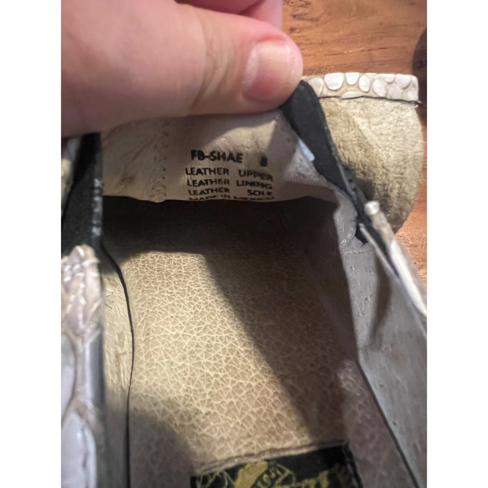 Freebird Shae Cream Snake Print Leather Ankle Booties Heeled Women's Size 8 - Picture 7 of 7